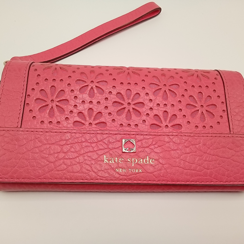 Kate Spade Vibrant Pink Floral Wristlet
